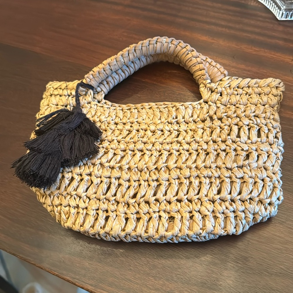 Fallon and Royce Maya Mini Straw Bag